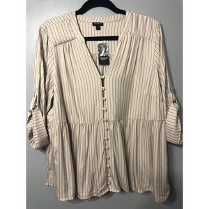 NWT Torrid striped blouse